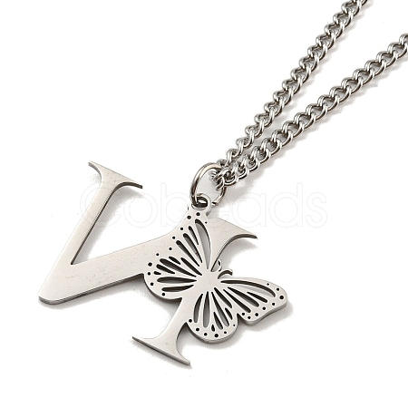 201 Stainless Steel Necklaces NJEW-Q336-01N-P-1