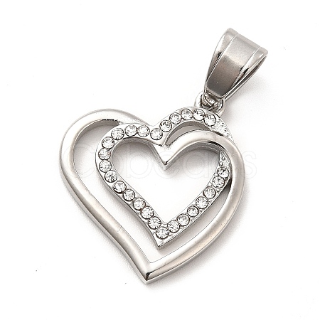 304 Stainless Steel Pendants STAS-K243-14P-1