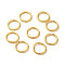 304 Stainless Steel Open Jump Rings, Real 18K Gold Plated, 10x1.2mm, Inner Diameter: 7.5mm