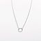 Alloy Pendant Necklaces, Jewelry for Women, Platinum, Ring, 24.21 inch(61.5cm)