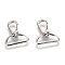 Alloy Swivel Lobster Claw Clasps, Swivel Snap Hook, Platinum, 40x30x6.5mm, Hole: 7.5x24mm