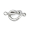 304 Stainless Steel Connector Charms, Heart Knot Links, Stainless Steel Color, 19x17x4.5mm, Hole: 2mm