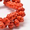 Autumn Theme Dyed Synthetic Turquoise Bead Strands, Pumpkin, Orange Red, 14x12mm, Hole: 1mm, about 312pcs/1000g