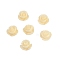 Synthetic Coral Carved Beads, Dyed, Flower, Half Drilled, Lemon Chiffon, 11x9mm, Hole: 1mm