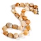 Natural Topaz Jade Nuggets Beaded Necklaces for Women Men, 20.08~21.26 inch(51~54cm)