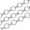 Iron Round Ring Link Chains, Unwelded, with Spool, Platinum, 12.5x2mm, about 32.81 Feet(10m)/Roll