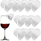 SUNNYCLUE Acrylic Mirror Wine Glass Charms, Goblet Marker, Silver, Heart, 45x50x1.5mm, 20pcs/box