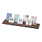 3-Slot Wooden Earring Display Stands, Earring Organizer Holder, Rectangle, Coconut Brown, 39.8x7.8x1.2cm, Groove: 0.2cm