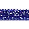 Transparent Electroplate Glass Beads Strands, AB Color Plated, Faceted, Bicone, Dark Blue, 4x4mm, Hole: 0.8mm, about 82~85pcs/strand, 12.01~12.2 inch(30.5~31cm)