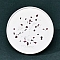 Twelve Constellations Plaster Coaster, with Natural Garnet Clips, Flat Round, Scorpio, 100mm