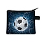 Print Polyester Zip Pouches, Wallets for Children, Football, 13.5x11cm