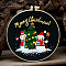 Christmas DIY Embroidery Kits, Including Embroidery Cloth & Thread, Needle, Embroidery Hoop, Instruction Sheet, Scissors, Snowman, 200mm