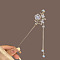 Alloy Hair Sticks, Hair Accessories for Women & Girls, Flower, 180mm