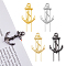 SUPERFINDINGS 4Pcs 4 Colors Alloy Bookmarks, Anchor, Mixed Color, 77x37x16.5mm, 1pc/color