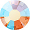 Preciosa&reg Crystal Hotfix Flatback Stones, Czech Crystal, Round(438 11 612 Chaton Rose VIVA 12 &reg), 90310 200 Sun AB, SS6(1.9~2.1mm)