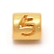 Alloy Beads, Column with Hollow Number, Matte Gold Color, Number, 6.5x6mm, Hole: 3.3mm