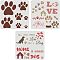 Plastic Drawing Painting Stencils Templates Sets, Square, Dog Pattern, 30x30cm, 3 style/set