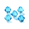 K9 Glass, Imitation Austrian Crystal Beads, Faceted, Bicone, Deep Sky Blue, 6x6x6mm, Hole: 0.9mm