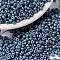 MIYUKI Round Rocailles Beads, Japanese Seed Beads, 8/0, (RR2030) Matte Metallic Steel Blue Luster, 3mm, Hole: 1mm, about 422~455pcs/10g