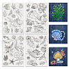 4 Sheets 11.6x8.2 Inch Stick and Stitch Embroidery Patterns DIY-WH0455-153-1