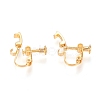 Brass Screw On Clip-on Earring Findings KK-I676-01G-2