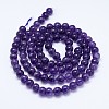 Natural Amethyst Round Bead Strands X-G-M212-6mm-01B-2