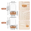  4 Sets 2 Style Transparent Glass Dome Jar Cloche Display Cases AJEW-NB0005-26-2