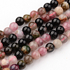 Natural Tourmaline Round Bead Strands G-F269-05-8mm-1