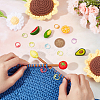  Fruits & Vegetables Silicone Knitting Needle Point Protectors DIY-NB0009-48-3