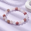 Natural Mixed Gemstone Round Beaded Stretch Bracelets for Women BJEW-JB10086-04-2