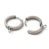 Tarnish Resistant 201 Stainless Steel Huggie Hoop Earrings Findings STAS-A167-01O-P-2