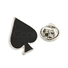 Poker Black Alloy Brooches JEWB-I030-11A-3