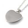 Glass Heart with Cloud Pendant Necklace NJEW-H165-01G-3