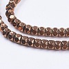 Electroplate Non-Magnetic Synthetic Hematite Beads Strands G-F562-S04-3