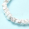 Electroplated Natural Lava Rock Beads Strands G-G984-11S-4