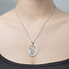 Non-Tarnish 201 Stainless Steel Hollow Sun & Moon Pendant Necklace NJEW-OY001-70-2