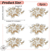 3D Flower Shape Milk Silk Fabrics Embroidery Applqiues PATC-WH0012-27-2