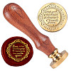 Golden Plated Brass Sealing Wax Stamp Head AJEW-WH0208-958-1