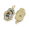 Real 18K Gold Plated Brass Micro Pave Cubic Zirconia Pendants KK-L209-073G-02-2