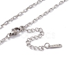 201 Stainless Steel Paperclip Chain Necklace for Men Women NJEW-P268-A35-1X5-3