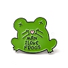 Frog with Word Man I Love Frogs Enamel Pin JEWB-I022-02D-1