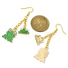 Alloy Enamel Frog Dangle Earrings with Iron Earring Pins for Women EJEW-JE05421-02-2
