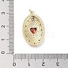 Rack Plating Brass Micro Pave Clear Cubic Zirconia Pendants KK-H474-23G-04-3