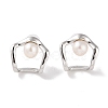 Anti-Tarnish Sterling Silver Stud Earrings EJEW-C087-07C-P-1