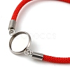 Milan Cord & 304 Stainless Steel Bracelets Making MAK-H004-02C-P02-2