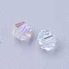 Electroplate Crystal Glass Bicone Beads GGLA-F026-B01-1