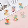Candy Color Transparent Resin Cabochon RESI-CA0001-05-3