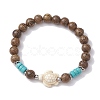 Beach Tortoise Synthetic Turquoise Bracelets BJEW-JB10303-01-1