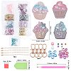 Cake Shape DIY 5D Diamond Painting Keychain DIY-WH0161-94-2