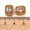 Brass Micro Pave Cubic Zirconia Beads KK-K378-38G-3